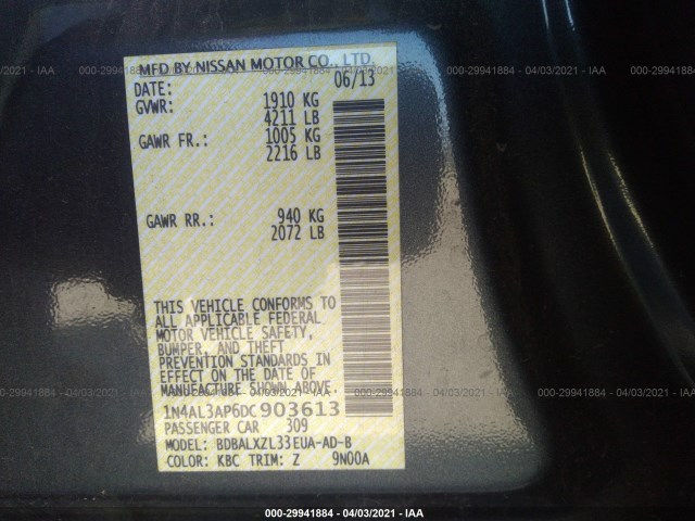 Photo 8 VIN: 1N4AL3AP6DC903613 - NISSAN ALTIMA 