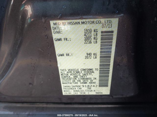 Photo 8 VIN: 1N4AL3AP6DC918242 - NISSAN ALTIMA 