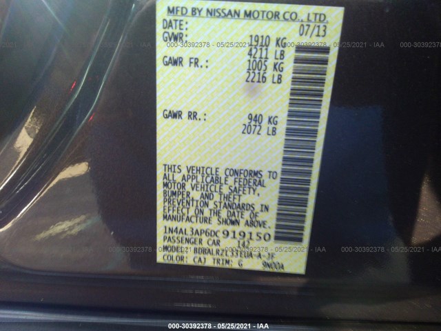 Photo 8 VIN: 1N4AL3AP6DC919150 - NISSAN ALTIMA 