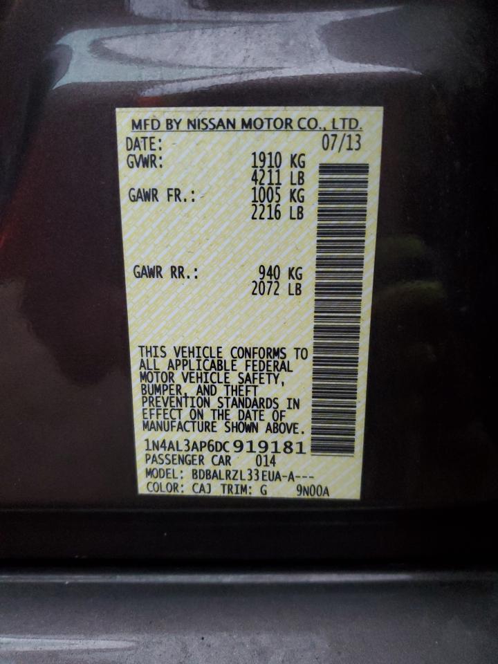 Photo 11 VIN: 1N4AL3AP6DC919181 - NISSAN ALTIMA 