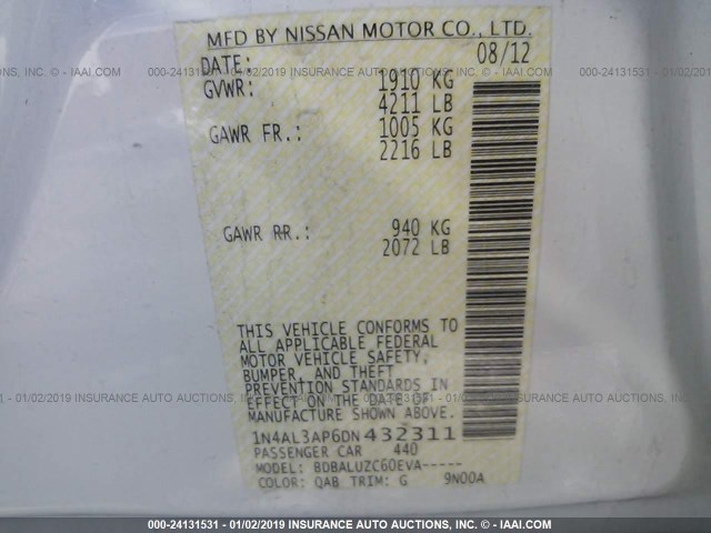 Photo 8 VIN: 1N4AL3AP6DN432311 - NISSAN ALTIMA 