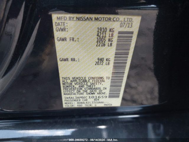 Photo 8 VIN: 1N4AL3AP6EC101659 - NISSAN ALTIMA 