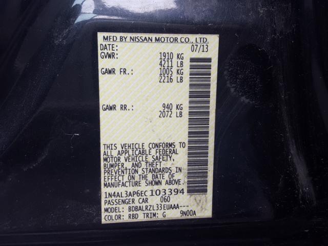 Photo 9 VIN: 1N4AL3AP6EC103394 - NISSAN ALTIMA 2.5 