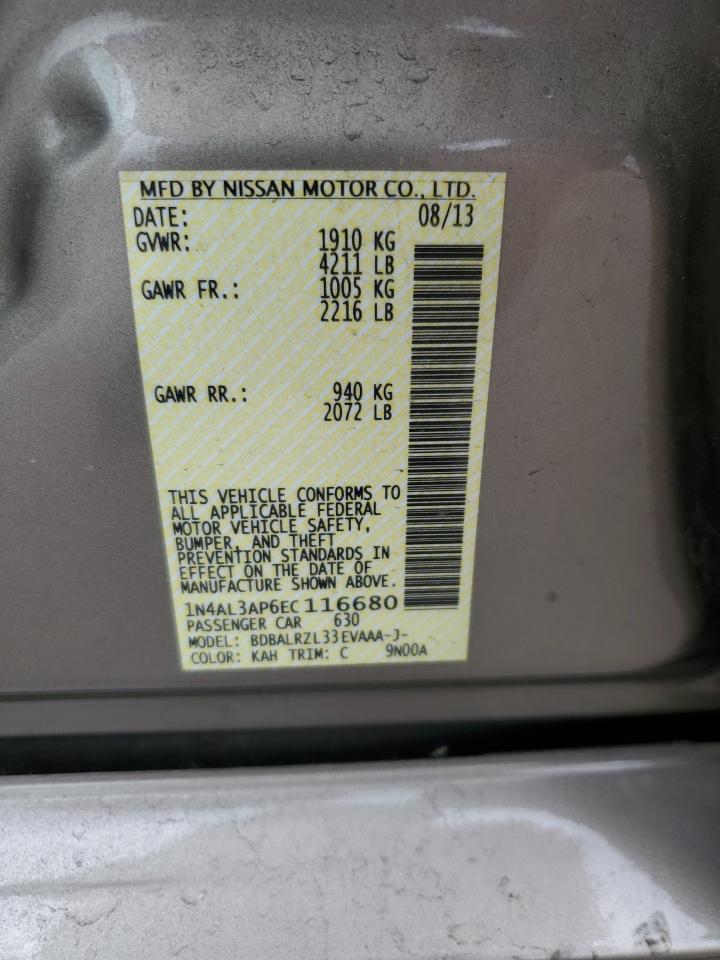 Photo 11 VIN: 1N4AL3AP6EC116680 - NISSAN ALTIMA 