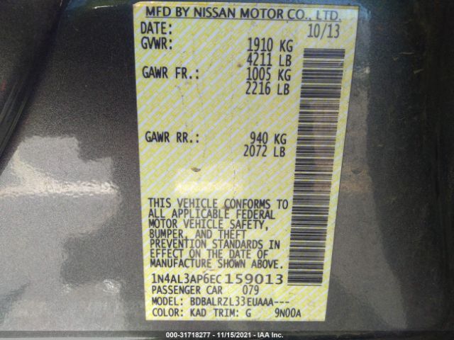 Photo 8 VIN: 1N4AL3AP6EC159013 - NISSAN ALTIMA 