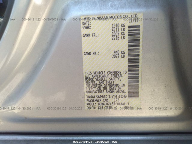 Photo 8 VIN: 1N4AL3AP6EC179309 - NISSAN ALTIMA 