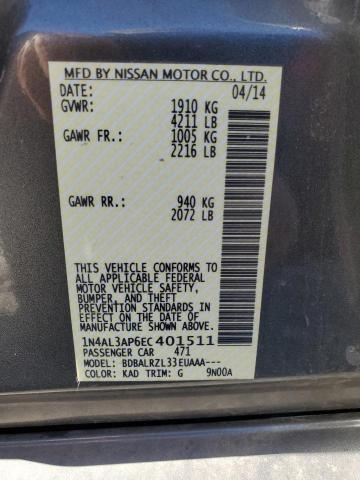 Photo 11 VIN: 1N4AL3AP6EC401511 - NISSAN ALTIMA 2.5 