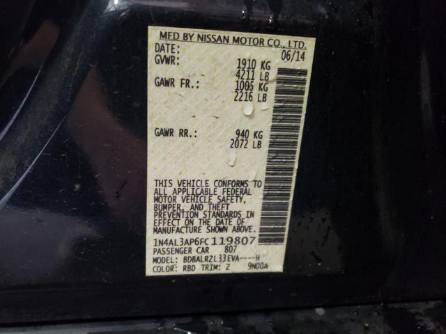 Photo 11 VIN: 1N4AL3AP6FC119807 - NISSAN ALTIMA 2.5 