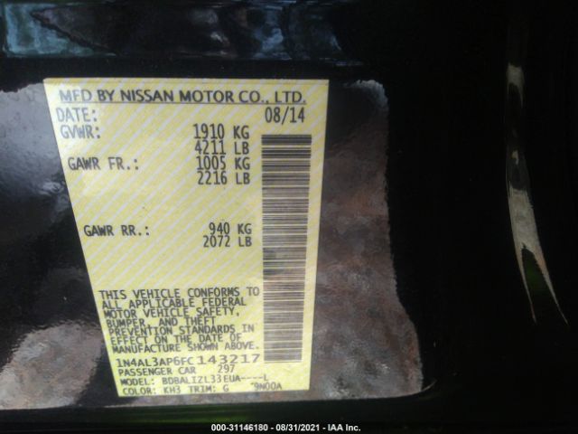 Photo 8 VIN: 1N4AL3AP6FC143217 - NISSAN ALTIMA 