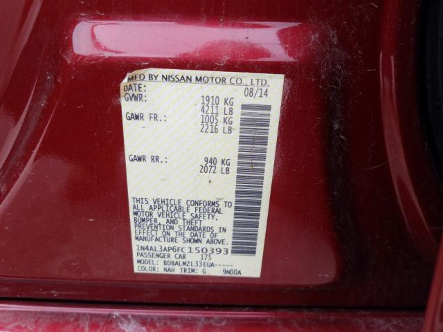 Photo 9 VIN: 1N4AL3AP6FC150393 - NISSAN ALTIMA 2.5 