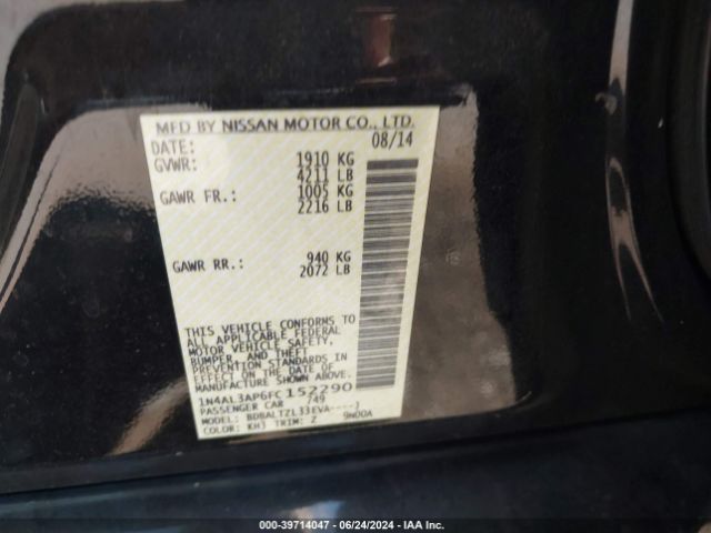 Photo 8 VIN: 1N4AL3AP6FC152290 - NISSAN ALTIMA 