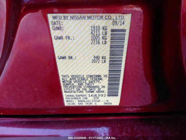 Photo 8 VIN: 1N4AL3AP6FC168392 - NISSAN ALTIMA 