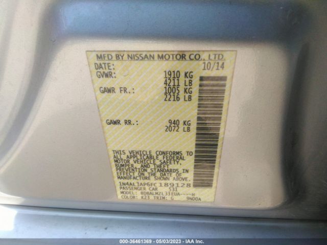 Photo 8 VIN: 1N4AL3AP6FC189128 - NISSAN ALTIMA 