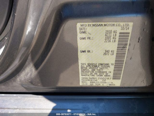 Photo 8 VIN: 1N4AL3AP6FC200287 - NISSAN ALTIMA 