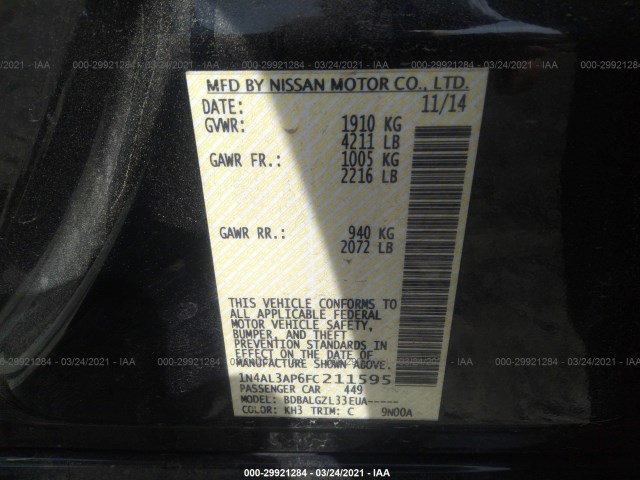 Photo 8 VIN: 1N4AL3AP6FC211595 - NISSAN ALTIMA 