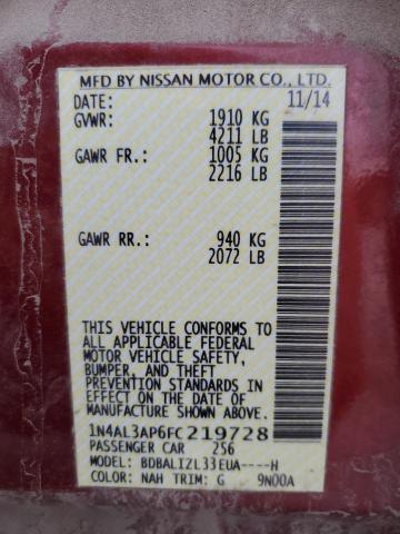 Photo 11 VIN: 1N4AL3AP6FC219728 - NISSAN ALTIMA 