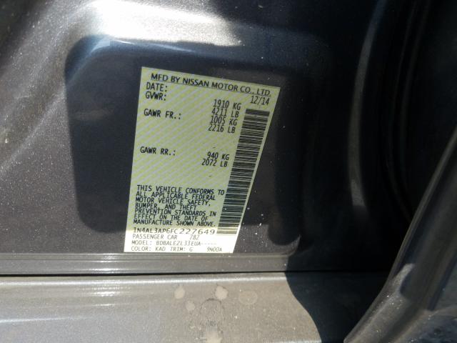 Photo 9 VIN: 1N4AL3AP6FC227649 - NISSAN ALTIMA 2.5 