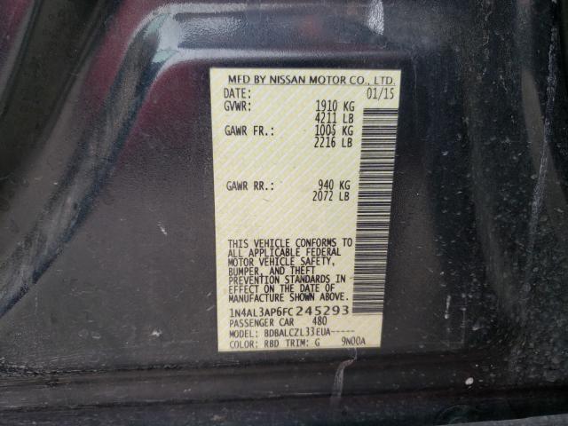 Photo 9 VIN: 1N4AL3AP6FC245293 - NISSAN ALTIMA 2.5 