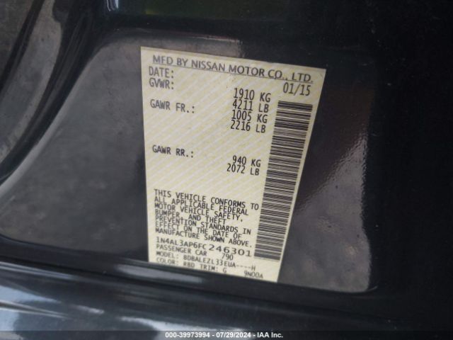 Photo 8 VIN: 1N4AL3AP6FC246301 - NISSAN ALTIMA 