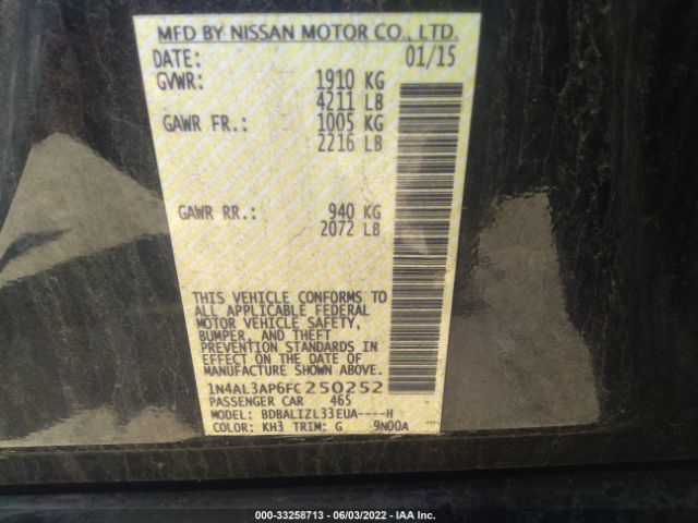 Photo 8 VIN: 1N4AL3AP6FC250252 - NISSAN ALTIMA 