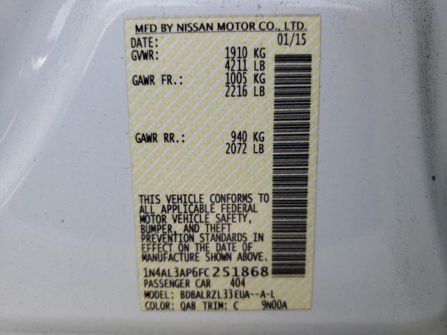 Photo 9 VIN: 1N4AL3AP6FC251868 - NISSAN ALTIMA 2.5 