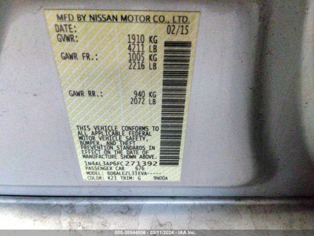 Photo 8 VIN: 1N4AL3AP6FC271392 - NISSAN ALTIMA 