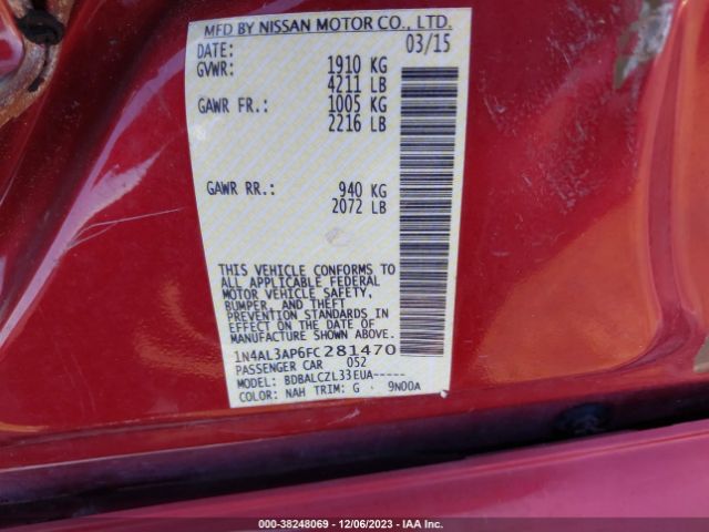 Photo 8 VIN: 1N4AL3AP6FC281470 - NISSAN ALTIMA 