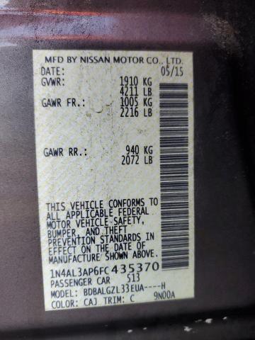 Photo 11 VIN: 1N4AL3AP6FC435370 - NISSAN ALTIMA 