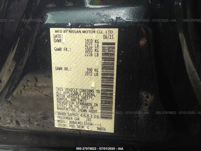 Photo 8 VIN: 1N4AL3AP6FC468336 - NISSAN ALTIMA 