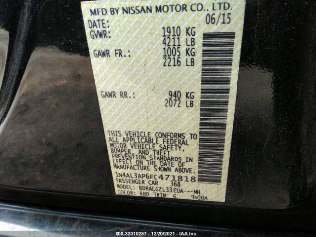 Photo 8 VIN: 1N4AL3AP6FC471818 - NISSAN ALTIMA 