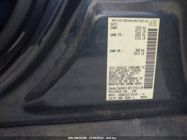 Photo 8 VIN: 1N4AL3AP6FC477019 - NISSAN ALTIMA 