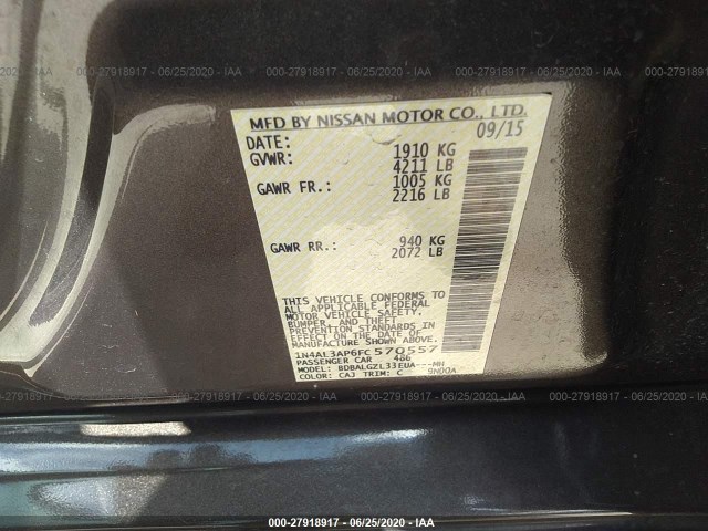 Photo 8 VIN: 1N4AL3AP6FC570557 - NISSAN ALTIMA 