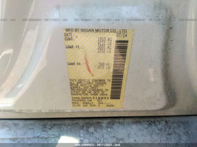 Photo 8 VIN: 1N4AL3AP6FN318893 - NISSAN ALTIMA 