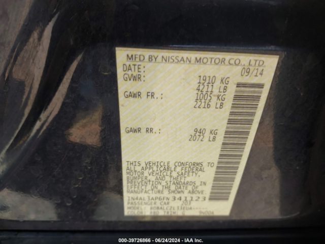 Photo 8 VIN: 1N4AL3AP6FN341123 - NISSAN ALTIMA 