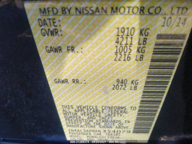 Photo 8 VIN: 1N4AL3AP6FN354079 - NISSAN ALTIMA 