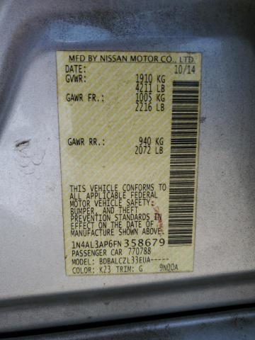 Photo 11 VIN: 1N4AL3AP6FN358679 - NISSAN ALTIMA 