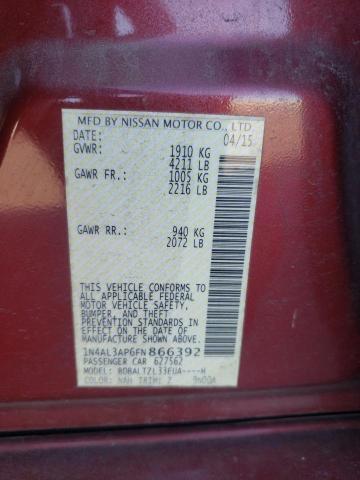 Photo 11 VIN: 1N4AL3AP6FN866392 - NISSAN ALTIMA 2.5 