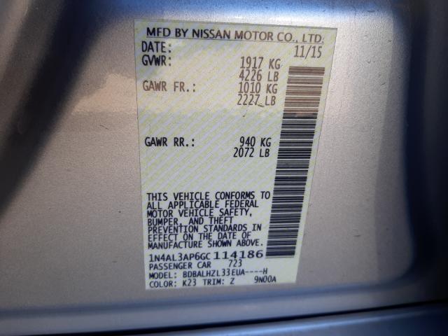 Photo 9 VIN: 1N4AL3AP6GC114186 - NISSAN ALTIMA 2.5 