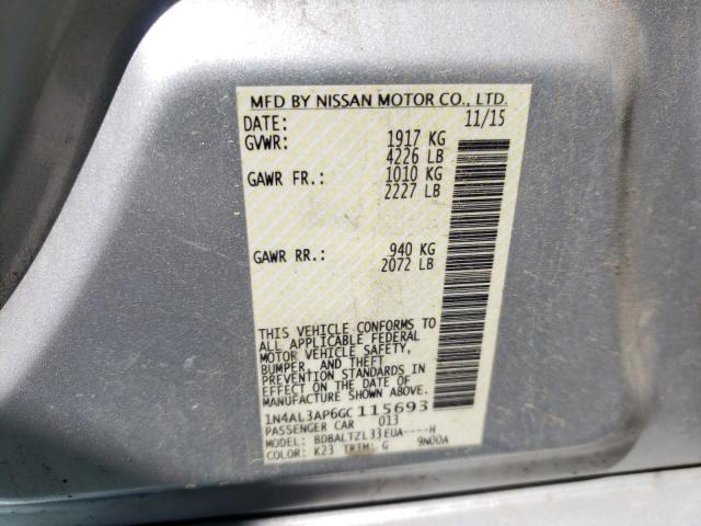 Photo 9 VIN: 1N4AL3AP6GC115693 - NISSAN ALTIMA 2.5 