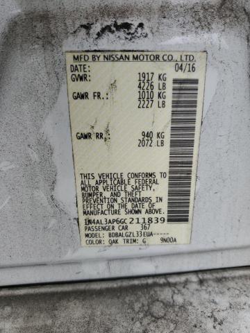 Photo 11 VIN: 1N4AL3AP6GC211839 - NISSAN ALTIMA 2.5 