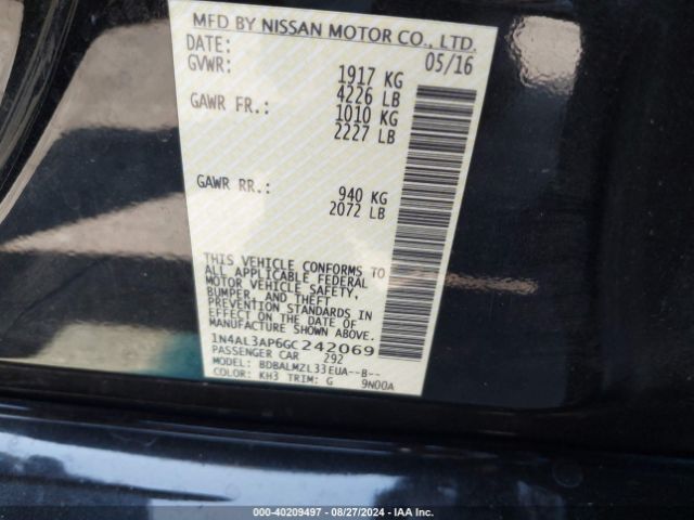 Photo 8 VIN: 1N4AL3AP6GC242069 - NISSAN ALTIMA 