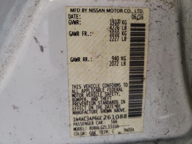 Photo 9 VIN: 1N4AL3AP6GC261088 - NISSAN ALTIMA 2.5 