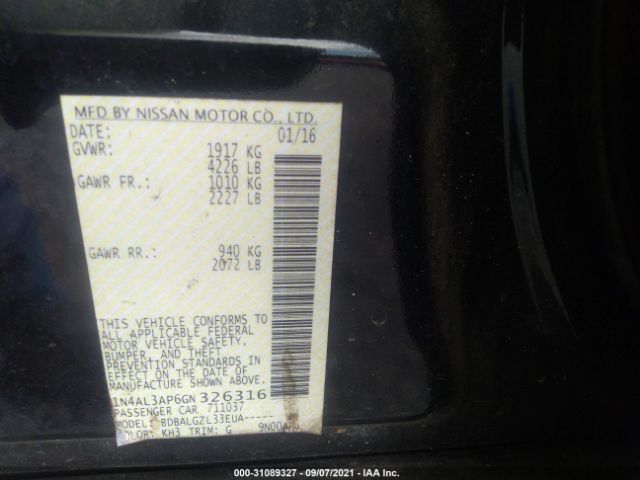 Photo 8 VIN: 1N4AL3AP6GN326316 - NISSAN ALTIMA 