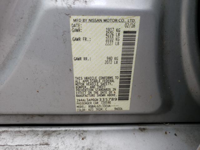 Photo 9 VIN: 1N4AL3AP6GN335789 - NISSAN ALTIMA 2.5 