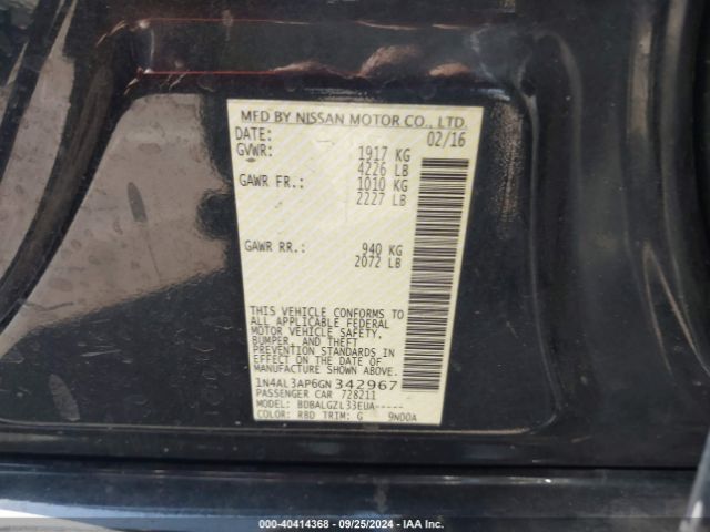 Photo 8 VIN: 1N4AL3AP6GN342967 - NISSAN ALTIMA 