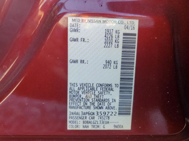 Photo 11 VIN: 1N4AL3AP6GN359722 - NISSAN ALTIMA 2.5 