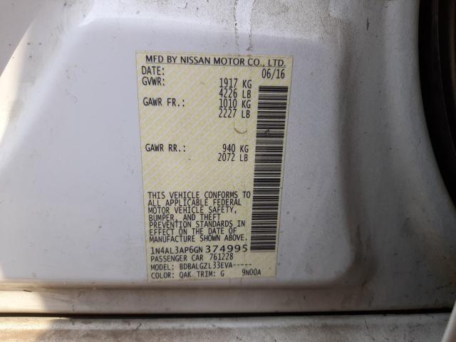 Photo 9 VIN: 1N4AL3AP6GN374995 - NISSAN ALTIMA 2.5 