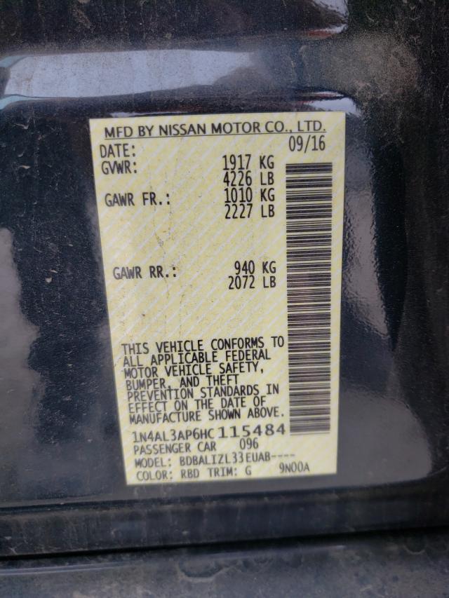 Photo 9 VIN: 1N4AL3AP6HC115484 - NISSAN ALTIMA 2.5 