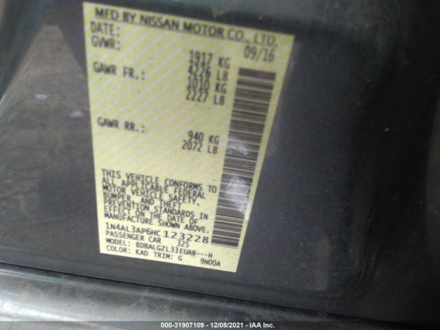 Photo 8 VIN: 1N4AL3AP6HC123228 - NISSAN ALTIMA 