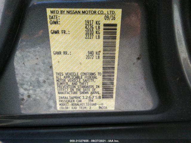 Photo 8 VIN: 1N4AL3AP6HC126758 - NISSAN ALTIMA 